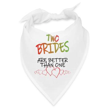 Lesbische Hochzeit - Bandana - Weiß - Vorne