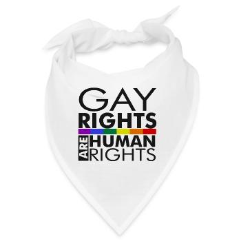 Gay Rights Are Human Rights - Bandana - Weiß - Vorne