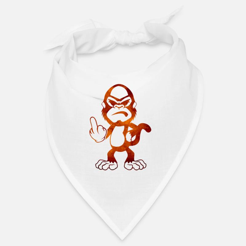 Bad ass monkey Böser Affe zeigt Mittelfinger Bandana