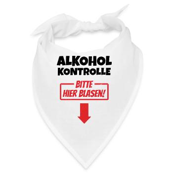 Alkoholkontrolle Suff Party Gruppe Alkohol Blasen - Bandana - Weiß - Vorne