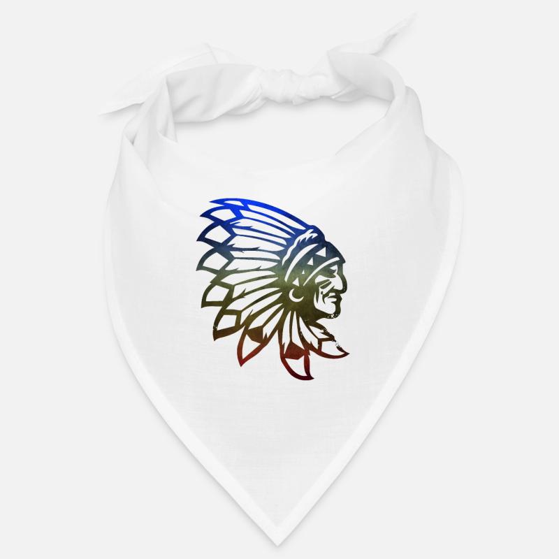 Indian Warrior Indian with feathers chieftain Bandana
