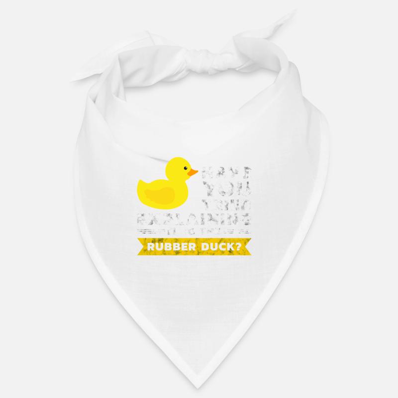 Débogage de canard en caoutchouc programmeur - Bandana - blanc