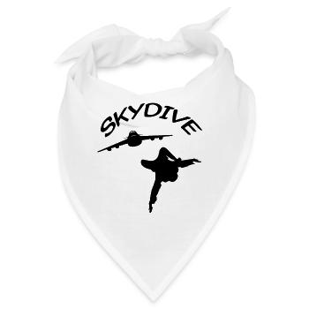 Skydive Fallschirmspringer Skydiver Freifall - Bandana - Weiß - Vorne