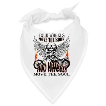 Motorrad Motorradfahrer Chopper - Bandana - Weiß - Vorne