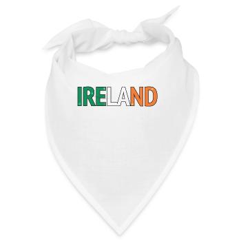 Irland Farbblock Typografie - Bandana - Weiß - Vorne