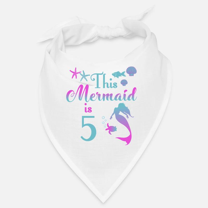 meerjungfrau fünfter geburtstag mädchen 5 geschenk Bandana
