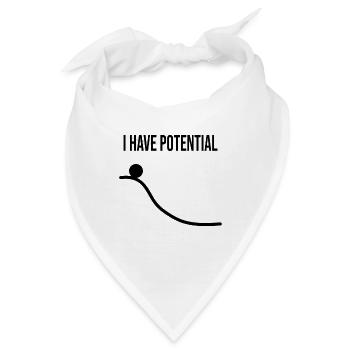 I HAVE POTENTIAL - Bandana - Weiß - Vorne