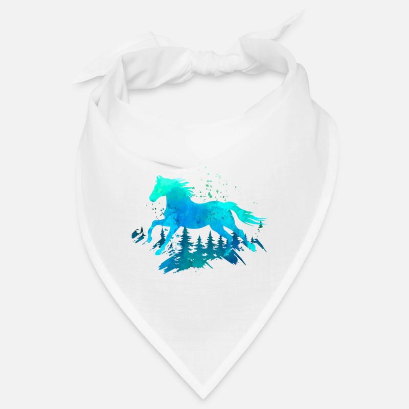 cheval - Bandana - blanc