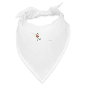 Zwei Vögel auf dem Drahtseil Leitung Stromleitung - Bandana - Weiß - Vorne