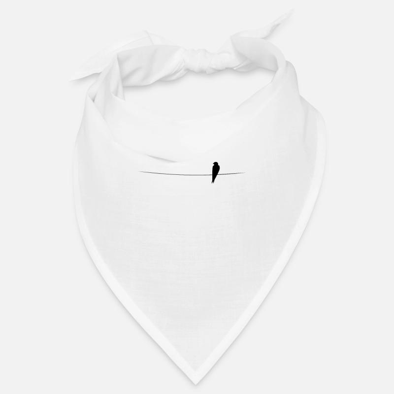 Vogel auf dem Drahtseil Leitung Stromleitung Bandana