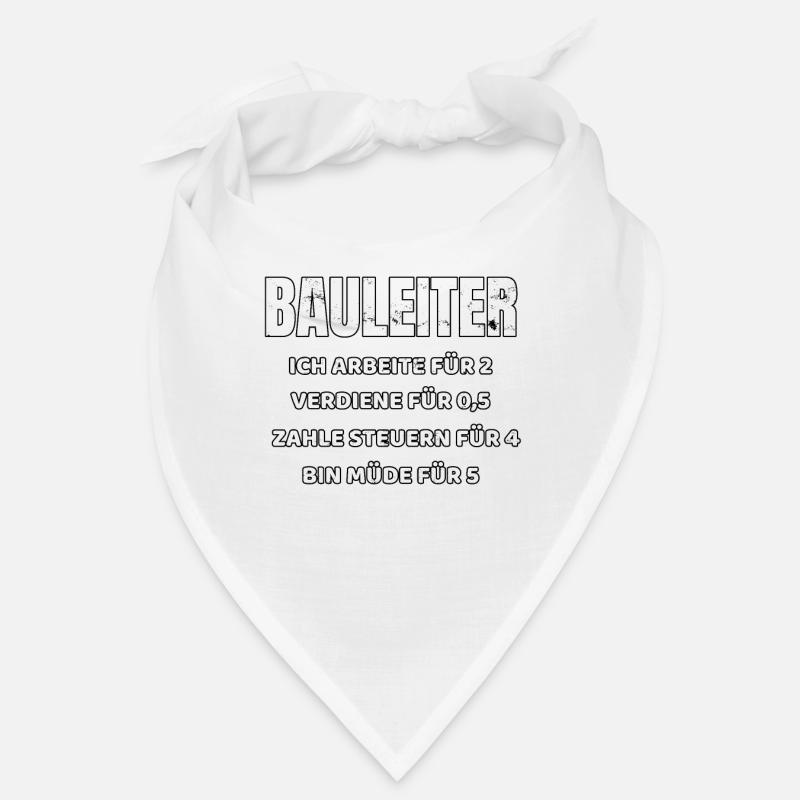 Bauleiter lustiges Geschenk - Bandana - Weiß