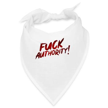 Fuck Authority Aufstand Rebell - Bandana - Weiß - Vorne