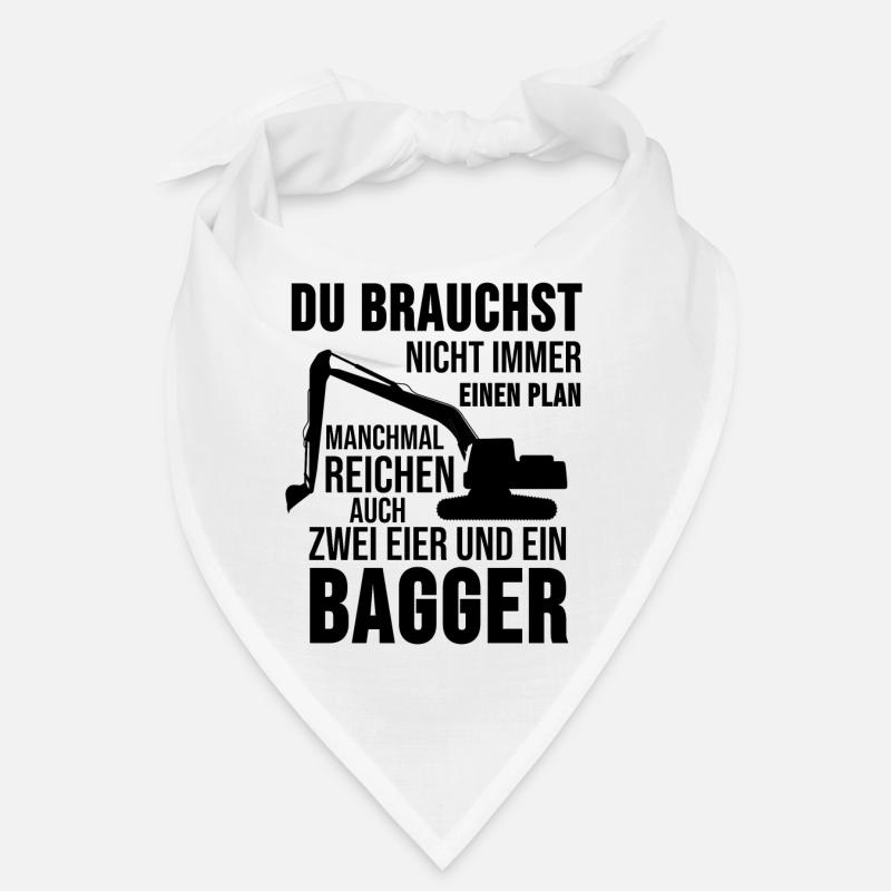 Bagger Baggerfahrer Baustelle Sprüche Geschenk Bandana
