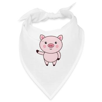 Ferkel - Bandana - Weiß - Vorne
