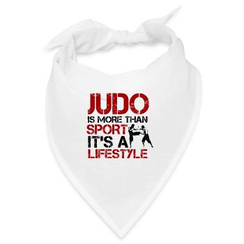 Judo ist mehr als Sport T-Shirt Kampfsport Tee - Bandana - Weiß - Vorne