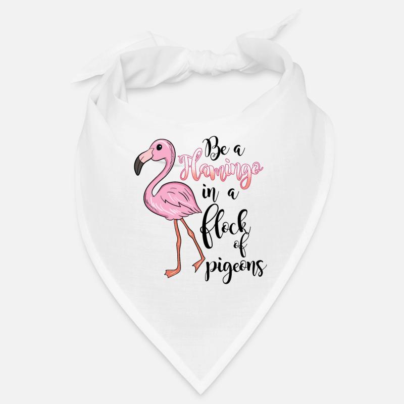 Flamingo mit witzigem Spruch - Bandana - Weiß