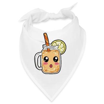 Smoothie Erfrischung Getränk Trinken Geschenk - Bandana - Weiß - Vorne