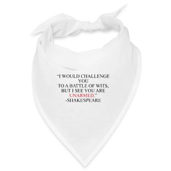 Shakespeare-Battle of Wits - Bandana - Weiß - Vorne