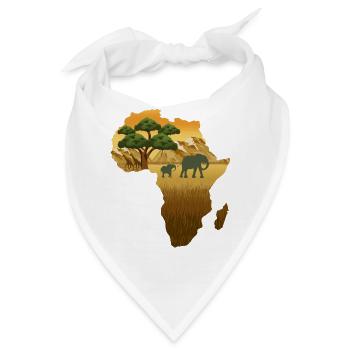 Afrika-Karten-Reggae - Bandana - Weiß - Vorne