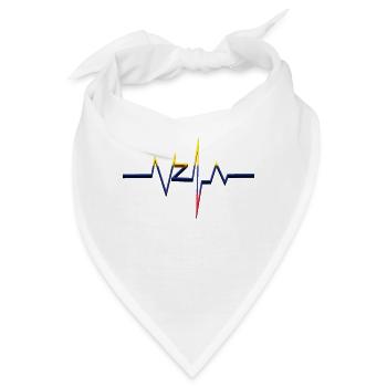 Herzschlag Venezuela - Bandana - Weiß - Vorne