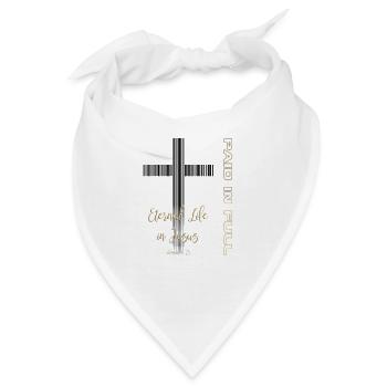 Christliches Design - Ewiges Leben in Jesus - Bandana - Weiß - Vorne