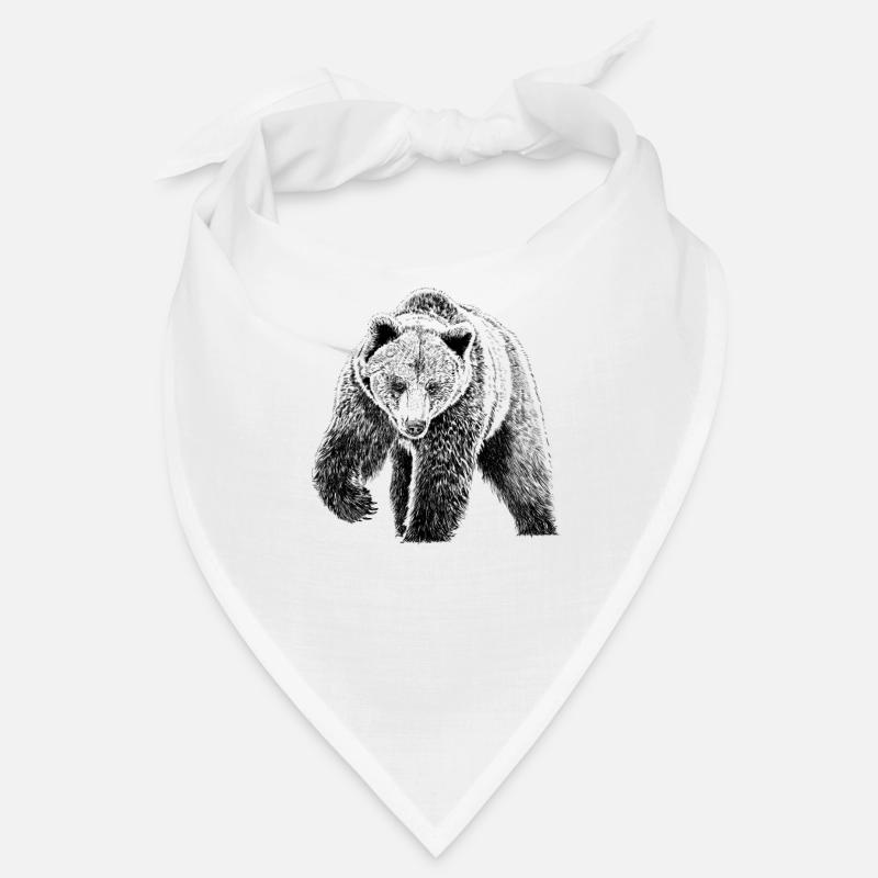 Bär - Bandana - Weiß