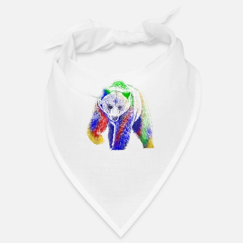 Bär - Bandana - Weiß
