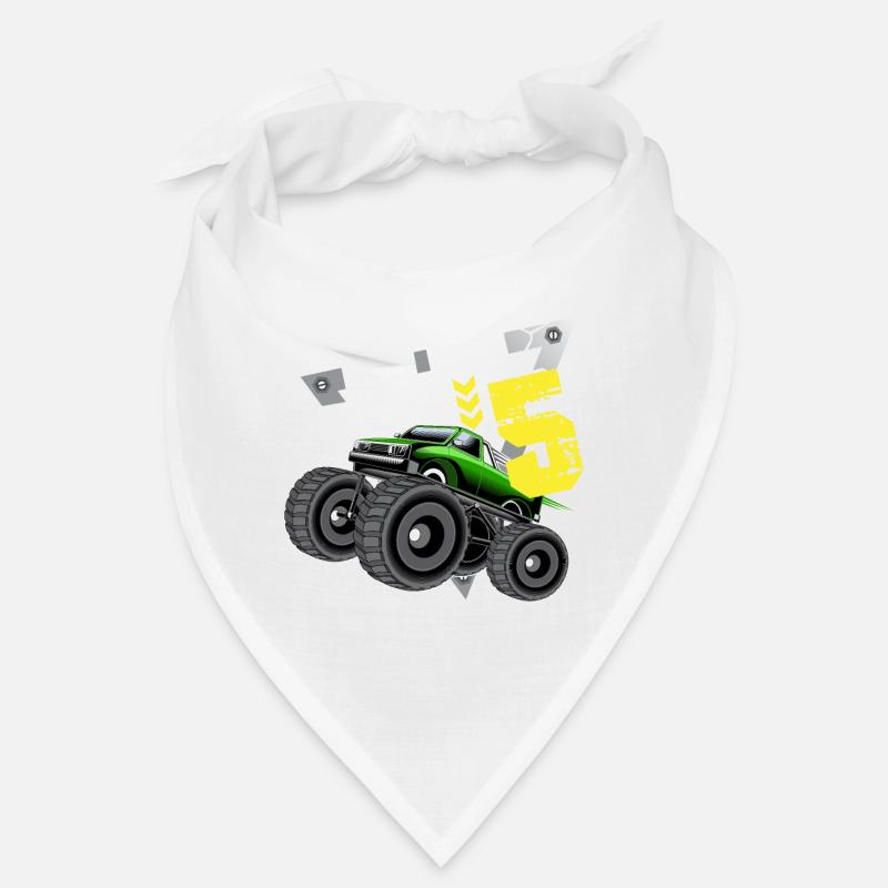 Ich bin 5 Geschenk 5. Geburtstag Monster Truck Bandana