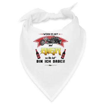 TRIKE KÖNIGE / TRIKES UND BIER - Bandana - Weiß - Vorne