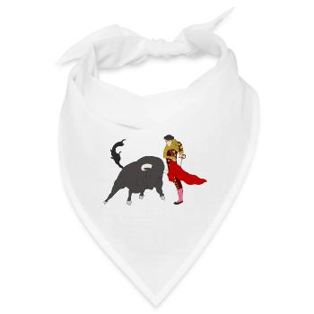 Stierkampf Torero Geschenk Shirt - Bandana - Weiß - Vorne