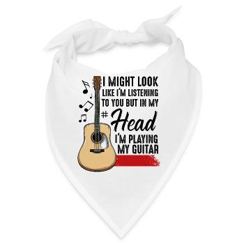 Gitarren - Bandana - Weiß - Vorne