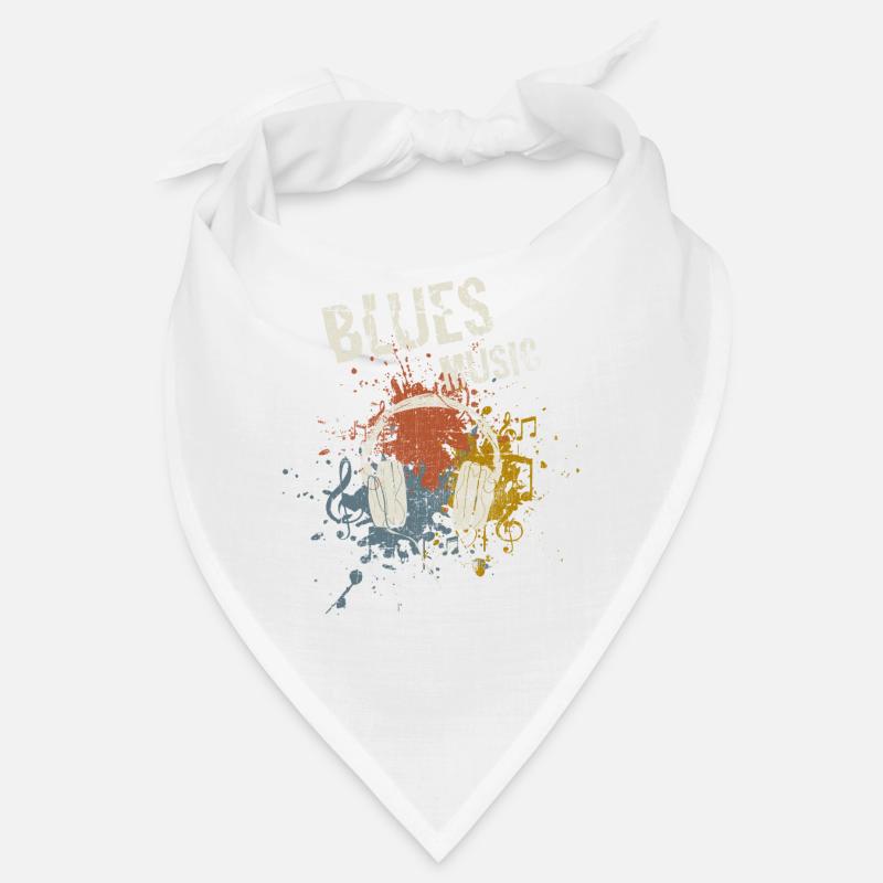 Blues - Bandana - blanc