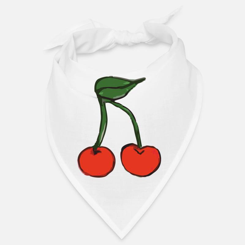 kirsche cherry - Bandana - Weiß