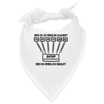Wählen oder nicht wählen Politik - Bandana - Weiß - Vorne