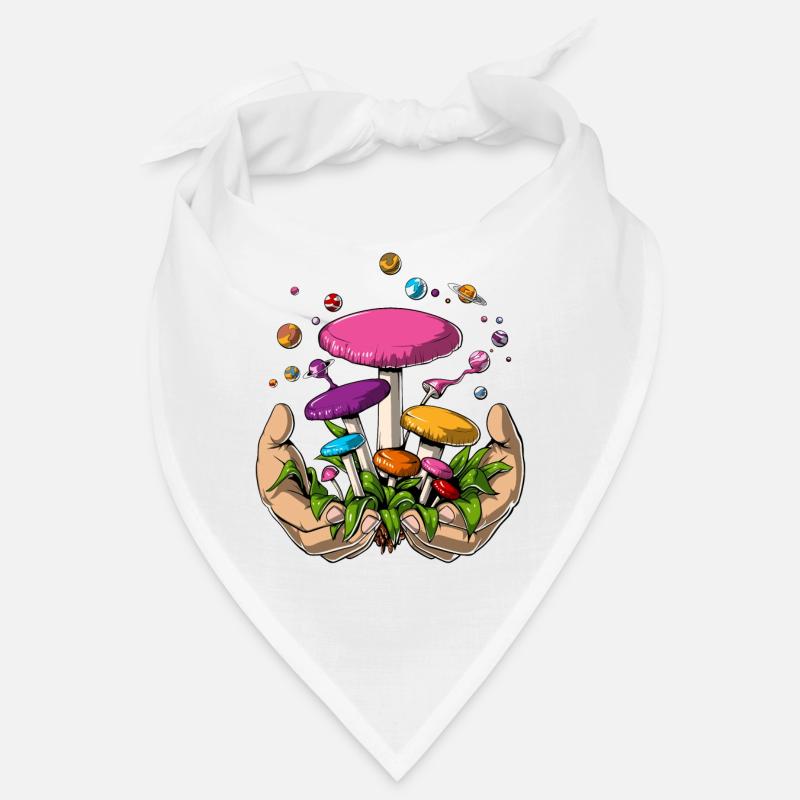 Psychedelic Magic Champignons Space Planets Trip Bandana