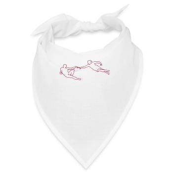 Michelangelo Adam Line Art - Bandana - Weiß - Vorne