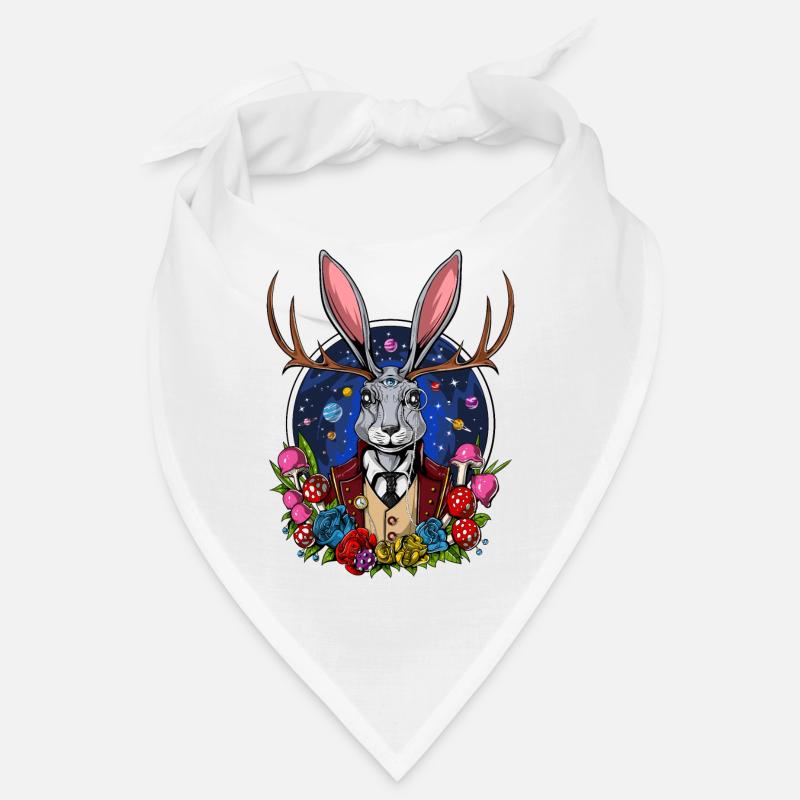 Champignon magique psychédélique Jackalope Trippy Rabbit Bandana