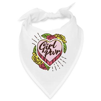 Girl Pwr Mädchenpower Mädchen Frauenabend Liebling - Bandana - Weiß - Vorne