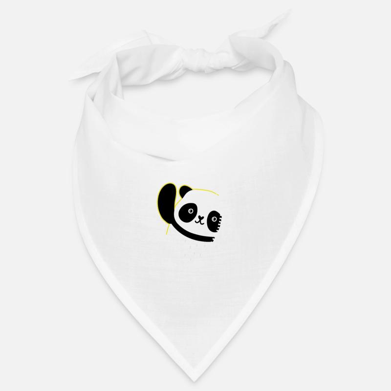 Panda de la fermeture éclair - Bandana - blanc