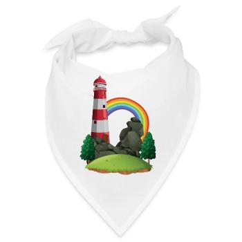 Leuchtturm, internationaler Leuchtturm Tag - Bandana - Weiß - Vorne