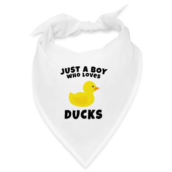 Badeente Gummiente - Bandana - Weiß - Vorne