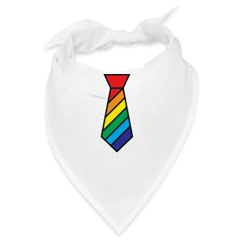 Gay Tie Gay Pride Gay Shirt LGBT Gay Marriage - Bandana - Weiß - Vorne