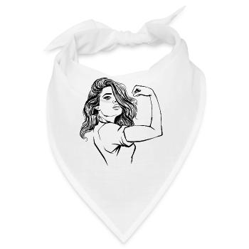 Frau - Bandana - Weiß - Vorne