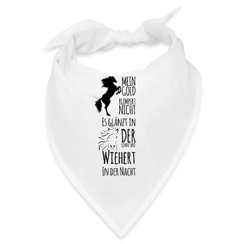 Pferde spruch - Bandana - Weiß - Vorne