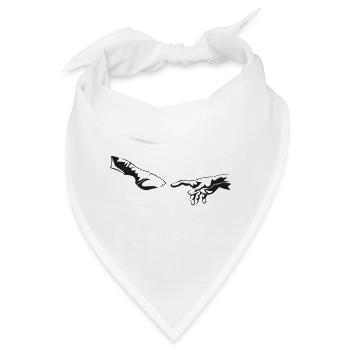 Pferde hufe hand - Bandana - Weiß - Vorne