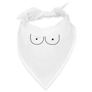 Brüste Zeichnung - Bandana - Weiß - Vorne
