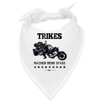 TRIKE KÖNIGE / Trikes machen mehr Spass, Logisch! - Bandana - Weiß - Vorne