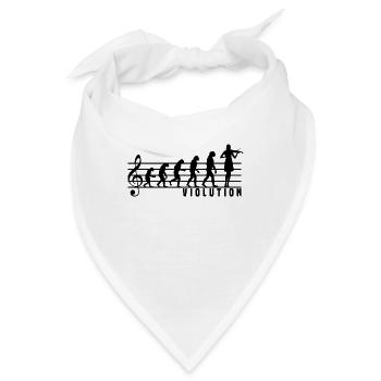 Violinist Geige Violine Noten Evolution Geschenk - Bandana - Weiß - Vorne