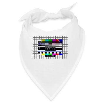 DDR Testbild zum Mauerfall mit Datum 09.11.1989 - Bandana - Weiß - Vorne