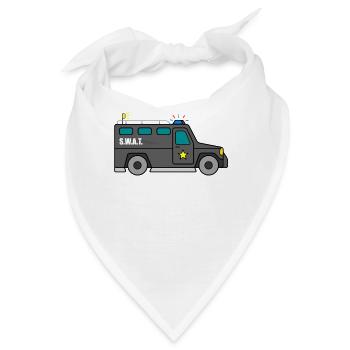 SWAT Fahrzeug Polizei - Bandana - Weiß - Vorne